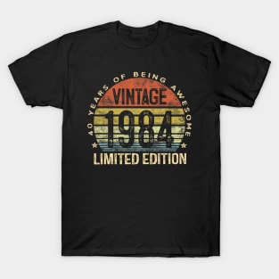 40 Years Old Gifts Vintage 1984 Limited Edition 40th Birthday T-Shirt